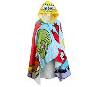 SPONGEBOB SQUAREPANTS Hooded Towel 100% Cotton Kids Poncho Beach Bath Towel Swimming Wrap Changing Robe