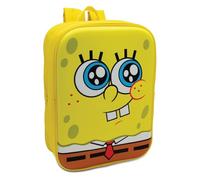SPONGEBOB SQUAREPANTS Kids Backpack - EVA School Bag 34cm - Bright Yellow Cartoon Character Rucksack with Cheeky Face, Adjustable Straps - Boys & Girls Travel Bag