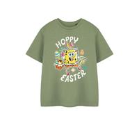 SpongeBob SquarePants Kids Short Sleeved T-Shirt (Khaki) in Green | Size: 11-12 Years Spongebob Squarepants Green 11-12 Years