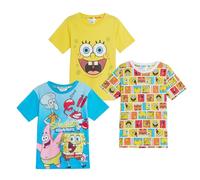 SpongeBob SquarePants Kids T-Shirts (Pack of 3) 9-10 Years Multi