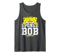Spongebob Squarepants Large Icon Tank Top, Men, Dark Heather Grey, XX-Large