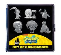 Limited Edition Set of 6 Pin Badges Spongebob Squarepants Metallics One Size