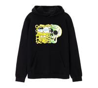 SpongeBob SquarePants Mens Black Spongebob Skull Hoodie - Large