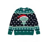 SpongeBob SquarePants Men's Christmas Jumper (Adult Green/Black) in Green | Size: 2XL Spongebob Squarepants Green 2XL