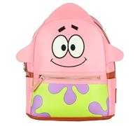 SpongeBob Squarepants Mini Backpack Patrick Embroidered Face with 3D Star Rays Purse Travel Bag, Multicolored, One Size