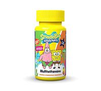 SpongeBob SquarePants Multivitamins, 60 Orange & Pineapple Chewables with Added Probiotics and 12 Essential Vitamins, Vegan, No Added Sugar, for 3-12 Year Olds