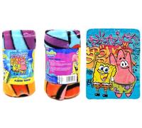 SpongeBob SquarePants Nickelodeon Cool Fleece Throw Blanket - Spongebob and Patrick Star Kids Throw Blanket for Boys & Girls, Soft & Cozy Lightweight Plush Fabric Bed Cover & Decor - Size 45" x 60"