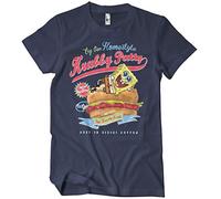 SPONGEBOB SQUAREPANTS Officially Licensed Homestyle Krabby Patty Mens T-Shirt (Navy), XX-Large