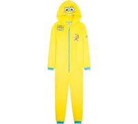SPONGEBOB SQUAREPANTS Onesies for Kids & Girls 5-14 Years, Zipped Hooded Soft Fleece Onesie Pyjamas for Kids, Gifts for Girls (13-14 Years, Yellow)