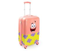 SPONGEBOB SQUAREPANTS Patrick Coral Pink Small Suitcase | 56 x 33 x 22 cm Kids Hard Plastic Holiday Luggage | Spinner Wheels & Retractable Handle | Patrick Star Merch