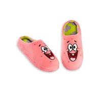 SPONGEBOB SQUAREPANTS Patrick Pink Mule Slippers | Fluffy Home Wear for Unisex Adults | Cartoon Characters Loungewear | Comfortable Indoor Footwear | SpongeBob Merch - 9-10 UK