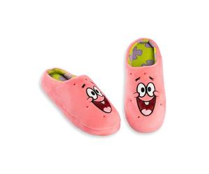 SPONGEBOB SQUAREPANTS Patrick Pink Mule Slippers | Fluffy Home Wear for Unisex Adults | Cartoon Characters Loungewear | Comfortable Indoor Footwear | SpongeBob Merch - 5-6 UK