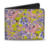 SpongeBob SquarePants Patrick Star and Flowers AOP Bi-Fold Wallet
