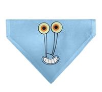 Spongebob Squarepants Pet Bandana Gary The Snail Smiling Face Close Up and Text Blue Pinks Slip On Collar Bandana Only