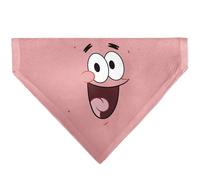 Spongebob Squarepants Pet Bandana Patrick Star Smiling Face Close Up and Text Pinks Reds Slip On Collar Bandana Only