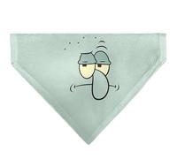 Spongebob Squarepants Pet Bandana Squidward Frowning Face Close Up and Text Blues Slip On Collar Bandana Only