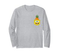 SpongeBob SquarePants Pineapple House Faux Pocket Logo Long Sleeve T-Shirt