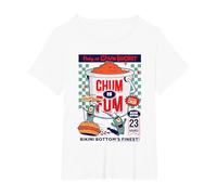Spongebob Squarepants Plankton Chum Bucket Chum is Fum T-Shirt, Women's Plus, White, 4X