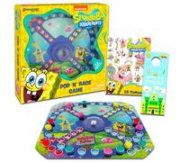 Spongebob Squarepants Pop Up Board Game - Bundle with Spongebob Board Game for Kids with Pop Up Dice Plus Tattoos More | Spongebob Games for Birthday