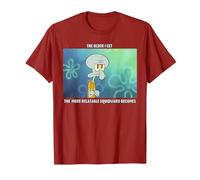 Spongebob Squarepants Relatable Squidward Portrait T-Shirt, Men, Cranberry Red, Small