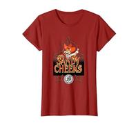 Spongebob Squarepants Sandy Cheeks Howdy T-Shirt, Women, Cranberry Red, Large