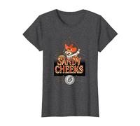 Spongebob Squarepants Sandy Cheeks Howdy T-Shirt, Women, Dark Heather Grey, X-Large