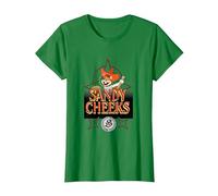 Spongebob Squarepants Sandy Cheeks Howdy T-Shirt, Women, Kelly Green, X-Large