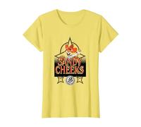 Spongebob Squarepants Sandy Cheeks Howdy T-Shirt, Women, Lemon Yellow, Medium