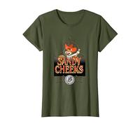 Spongebob Squarepants Sandy Cheeks Howdy T-Shirt, Women, Olive Green, 3X-Large