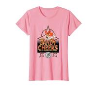 Spongebob Squarepants Sandy Cheeks Howdy T-Shirt, Women, Pink, Small