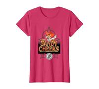 Spongebob Squarepants Sandy Cheeks Howdy T-Shirt, Women, Red Heather, Medium