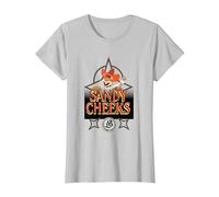 Spongebob Squarepants Sandy Cheeks Howdy T-Shirt, Women, Silver Grey, 3X-Large