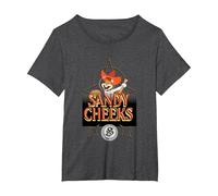 Spongebob Squarepants Sandy Cheeks Howdy T-Shirt, Women's Plus, Dark Heather Grey, 6X