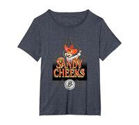 Spongebob Squarepants Sandy Cheeks Howdy T-Shirt, Women's Plus, Heather Blue, 4X