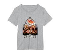 Spongebob Squarepants Sandy Cheeks Howdy T-Shirt, Women's Plus, Heather Grey, 3X