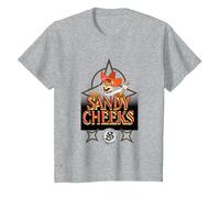 Spongebob Squarepants Sandy Cheeks Howdy T-Shirt, Youth, Heather Grey, Small