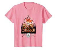 Spongebob Squarepants Sandy Cheeks Howdy T-Shirt, Youth, Pink, Small