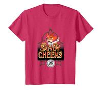 Spongebob Squarepants Sandy Cheeks Howdy T-Shirt, Youth, Red Heather, Medium