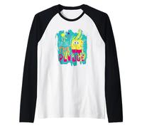 Spongebob Squarepants Sea Dive Swimming Retro Sports Design Raglan Baseball Tee