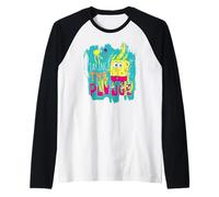 Spongebob Squarepants Sea Diving Pro Swimming Sports Retro Raglan Baseball Tee