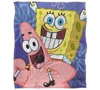 Spongebob Squarepants Silky Cropped Patrick Star Supersoft Blanket Multicoloured (One Size)
