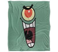 Spongebob Squarepants Silky Face Plankton Supersoft Blanket Multicoloured (One Size)