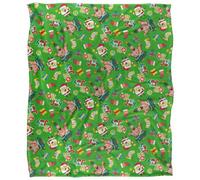 Spongebob Squarepants Silky Patterned Christmas Supersoft Blanket Multicoloured (One Size)