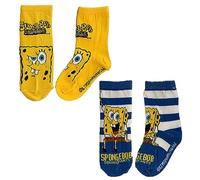 SPONGEBOB SQUAREPANTS Socks Boys Girls Kids - Pack of 2 (6-8.5)