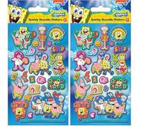 Spongebob Squarepants Sparkly Reusable Foil Stickers | Official Licensed Product | Reusable on Non-Porous Surfaces | Boys and Girls | Age 3+ | Birthday Gifts, Party Bags, Arts & Crafts, Scrapbooking