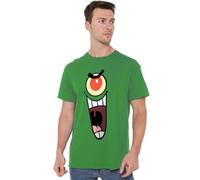 Spongebob Squarepants Spongebob Plankton Sinister Face Unisex T Shirt
