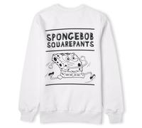 Spongebob Squarepants Sprinting Through The Sea Unisex Sweatshirt - White - S
