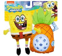 SpongeBob SquarePants, Squeaky Plush Dog Toys, Pineapple Set, 2-Pack