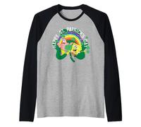 Spongebob Squarepants St. Patrick's Day Holiday Duo Portrait Raglan Baseball Tee
