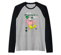 Spongebob Squarepants St. Patrick's Day Patrick Star Raglan Baseball Tee